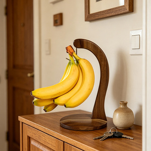 Organizzatore per Dispensa Domestica in Legno di Banano con Base Rotonda Stabile, Braccio Curvo Anti-Caduta e Finitura Senza Bave, Personalizzato in Fabbrica - Product Image 4