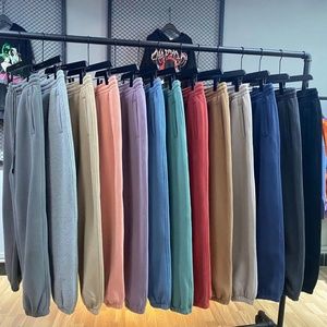 TKAN316 Manufacturers Joggers <b>Trousers</b> for <b>Men</b> Cotton <b>Baggy</b> Sweatpants Elastic Waist Custom French Terry Sweat Jogging Pants - Product Image 2