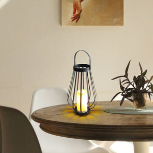 Farol de plástico con batería de alta calidad para el hogar, farol Led de hierro decorativo para jardín al aire libre - Product Image 3