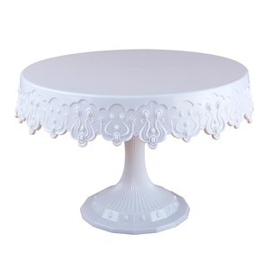 Stile europeo bianco di alta qualità in plastica con bordo in pizzo Retro giradischi per festa di nozze vassoio da portata Dessert - Product Image 6
