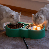 Bol d'eau chauffant pour animaux de compagnie, bol d'eau chauffant électrique pour chien et chat, pour utilisation en extérieur en hiver, contrôle de la température, bol à boire pour animaux de compagnie