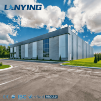 Bâtiments modernes préfabriqués en structure acier pour bureaux, ateliers et entrepôts, avec une durée de vie de 50 ans et certification ISO9001
