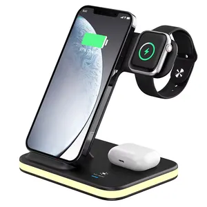 Best Seller 15W Fast Charging Multifunction 3 In 1 1 Holder Wireless Phone Charger For Phone 14 13 11 Pro Max