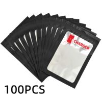 Pochette d'emballage refermable en plastique Mylar personnalisée pour câble de chargeur USB d'ordinateur, scellée sur 3 côtés, avec trou Euro, personnalisable