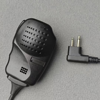 Microphone dynamique 2 broches, micro-casque d'épaule filaire avec PTT, omnidirectionnel, suppression du bruit, câble spiralé universel