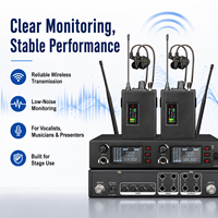 Système de monitoring intra-auriculaire stéréo EM2040 pour les performances sur scène, les répétitions de groupe, et les studios à domicile