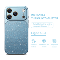 Coque de téléphone anti-chute avec protection d'objectif à paillettes intégrale pour iPhone 18 Pro, 17, 16, 15, 14, 13, 12, 11 Pro Plus