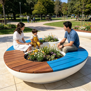 Siège-lit intégré en fibre de verre, chaise d'extérieur moderne personnalisée, résistante aux intempéries, pour jardin - Product Image 5