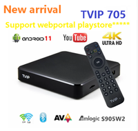 TVIP705 Boîtier Linux Android 11 TV BOX 1G 8G Amlogic S905W2 Double WIFI SMART TV Décodeur TVIP 605 705