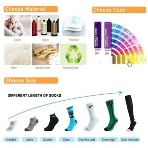 Chaussettes <span class=keywords><strong>de</strong></span> sport en coton <span class=keywords><strong>à</strong></span> col ras du cou pour femmes et hommes, avec logo personnalisé brodé, jacquard rayé et lettres - Product Image 2