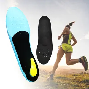 The New Fashion Comfort Sports Insoles Flat Foot Arch Support Poron Pu Shoe Inserts Plantar Fasciitis Insoles
