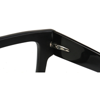 Monture de lunettes haut de gamme en corne de buffle véritable, faite à la main, couleur unie, pour hommes et femmes, noire, logo personnalisable