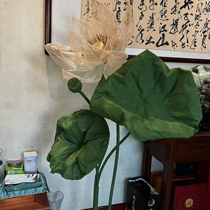 Handmade Organza Lotus Sets Wedding Decoration Giant <strong>Flowers</strong> <strong>Support</strong> Paper Art <strong>Flowers</strong> Studio Wedding Guide Props - Product Image 4