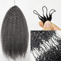 Extensions de cheveux humains 100% vierges brutes, lisses et crépus, sans nœuds, pré-séparées, lisses et crépus, pour tresses
