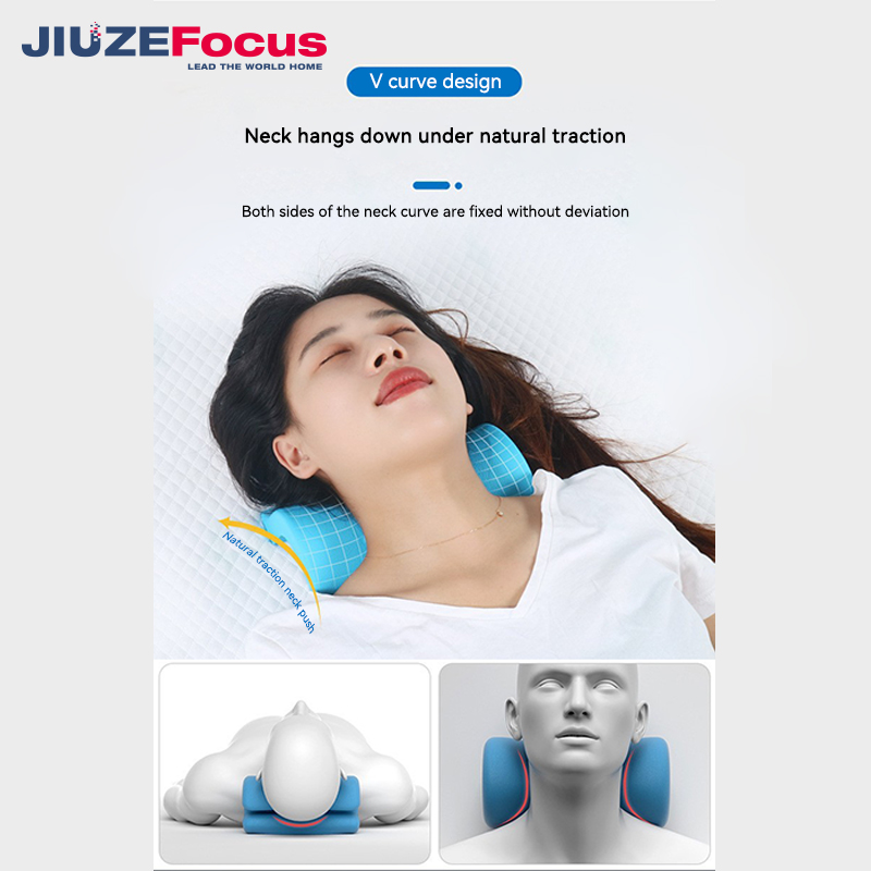 Cervical Traction Device for TMJ Pain Relief and Cervical Spine Alignment Chiropractic Neck Relaxer Pillow