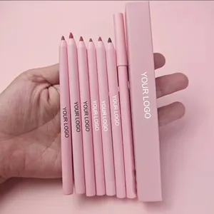 Настраиваемый розовый веганский кремовый матовый карандаш для губ Private Label