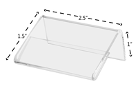 Personalisierte Theken-Etikettenhalter aus Lucite, Transparente Acryl-Preisschilder und Namensschild-Displayhalter