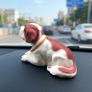 Figurine de chien en résine OEM/ODM, design animalier moderne de dessin animé, chiot qui fait la tête, ornement de voiture - Product Image 2