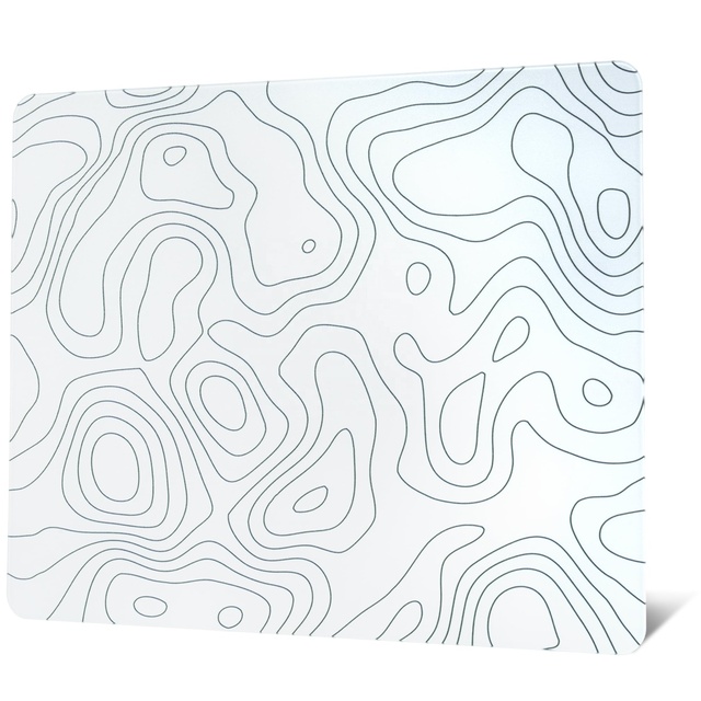 Maze Lines Waterproof Scratch Proof Glass Gaming Mouse Pad & Keyboard Pad Custom Transparent Design 410x310mm in Stock