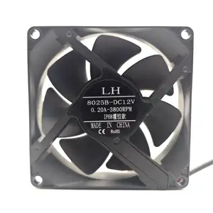 DC 12 V 0,2 A 3800 U/Min. 8025 80 * 80 * 25 mm IP68 bürstenloser Kühlventilator Kugellager axialer Durchflussventilator für PC Computergehäuse CPU Kühler