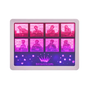 제품 아이디어 2023 최고의 선물 새로운 그림자 상자 선물 공예 Kpop 아이돌 소년 제품 종이 컷 라이트 박스 비즈니스 선물