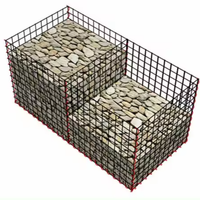 Panier gabion carré galvanisé à prix abordable en treillis métallique soudé avec service de découpe pour mur de soutènement