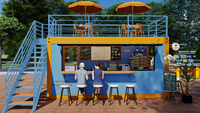 CDPH Chine 2023 Gros 40ft Conteneur Kiosque Mobile Bon Prix Modulaire Café Bar Nouvelle Petite Maison pour Centre Commercial Acier