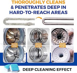 1 साल की आपूर्ति 24 पैक शक्तिशाली डेसलर गहरी सफाई वॉशिंग मशीन टैबलेट क्लीनर सामने वाले लोडर और टॉप लोड वॉशर के लिए - Product Image 4