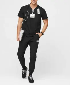 新しいファッション医療ユニフォームメンズ看護スクラブジョガースクラブセットユニフォーム男性と女性のスクラブセット
