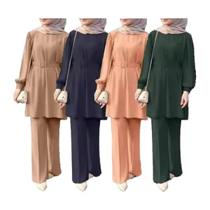 Fuyu Quần Áo Cầu Nguyện Cho Phụ Nữ Hồi Giáo 2 Mảnh Cộng Với Kích Thước Hồi Giáo Abayas Cho Phụ Nữ Dubai Trang Phục