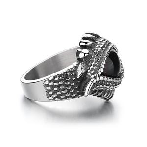 Anillo de Moda para Hombre, Estilo Motero, de Acero Inoxidable, con Diseño de Ojo Dominante del Demonio del Infierno, Vintage, de Acero de Titanio - Product Image 4