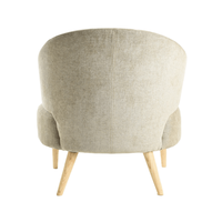 Fauteuil de style italien en bois massif avec revêtement, design Aston, fauteuil de détente rond, canapé pour salon, vente en gros DC-1366