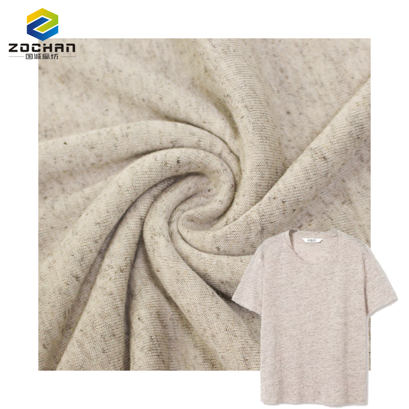 Lightweight Greige 70% Bamboo 30% Hemp Jersey Skin-friendly Soft Knitting Fabric for Summer t Shirt Garment Clothing