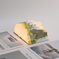 Perfektes Geschenk Einzigartiges Durchdachtes Weizenfeld-Kunstdesign Moderne Faltbare Papierlampe LED-Licht Umweltfreundliche Heimdekoration Geburtstage