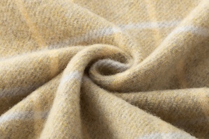 Couverture en laine à carreaux Hengtai en gros avec franges 50% laine 50% polyester Couverture en laine Couverture bon marché - Product Image 5