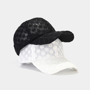 2025 Women's Baseball Cap New Korean Style Lace <b>Flower</b> Duckbill Trendy Beach Vacation Sun Protection Breathable Sun Hat - Product Image 2
