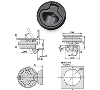 Hengsheng MS739 Marine Bateau Serrure De Porte En Alliage De Zinc En Acier Inoxydable Nylon Loquet Cam Lock RV Boîte À Outils Tiroir Panneau De Voiture Yacht Serrure