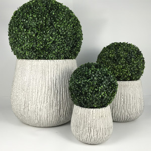 Grands pots de fleurs en fibre de verre légers et durables pour l'extérieur, écologiques, capacité de 5 L, design minimaliste pour une utilisation au sol dans le jardin à domicile - Product Image 1