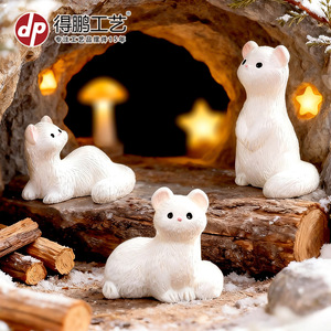 Figura de resina en miniatura de hurón, adorno de escritorio con forma de animal, decoración del hogar - Product Image 5