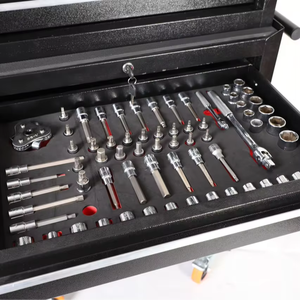 Fabrika Üretimi Demir 5 Çekmeceli Tekerlekli Alet Dolabı 300kg Taşıma Kapasiteli OEM Oto Tamir Depolama Arabası - Product Image 2