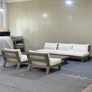 Ensemble <span class=keywords><strong>de</strong></span> canapés d'extérieur modernes <span class=keywords><strong>haut</strong></span> <span class=keywords><strong>de</strong></span> <span class=keywords><strong>gamme</strong></span> en teck pour hôtels et villas – Grande combinaison <span class=keywords><strong>de</strong></span> meubles en bois anti-corrosion - Product Image 2