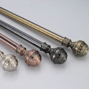 Factory supply stainless steel curtain rod wholesale high quality 28mm metal curtain pole