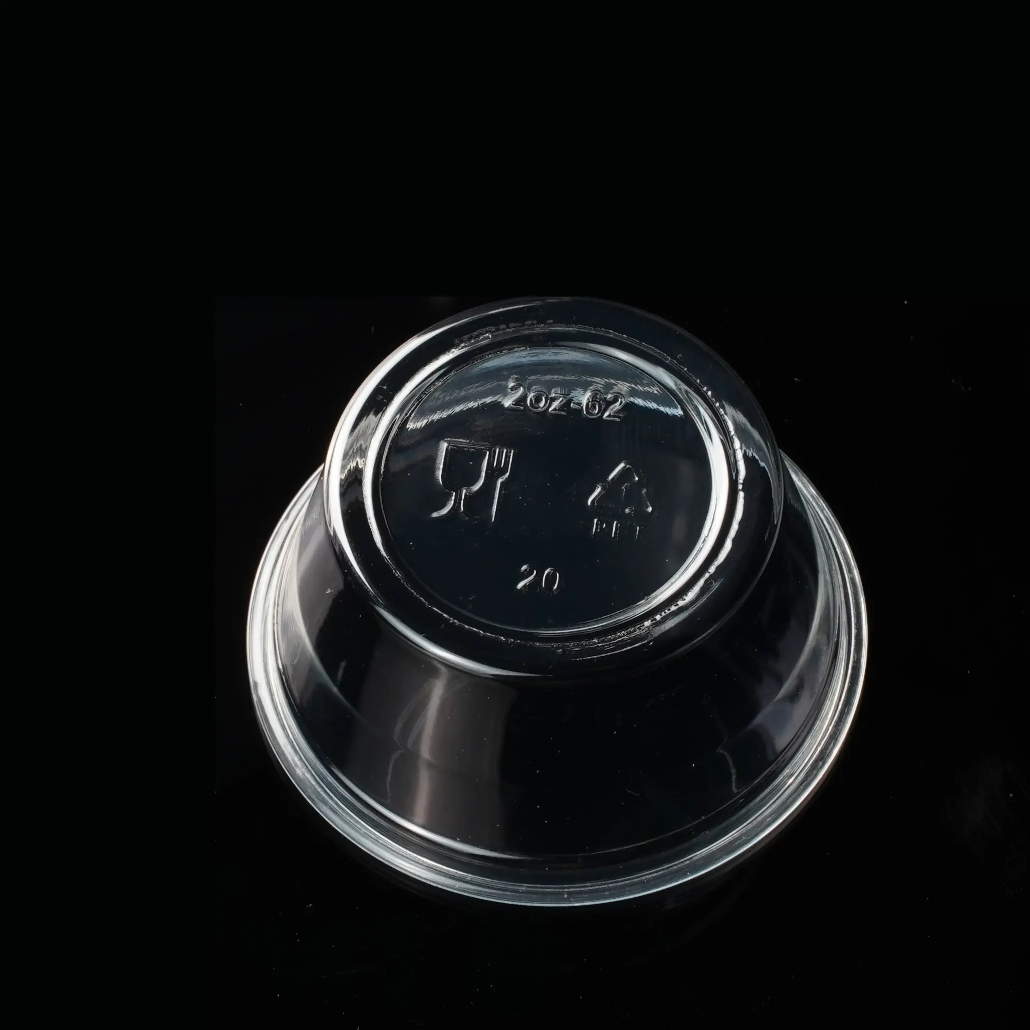 एक-टुकड़ा 2 औंस 2 औंस मक्खन पैकेजिंग बायोडिग्रेडेबल भाग कंटेनर गोल डिस्पोजेबल पीपी प्लास्टिक सॉस कप ढक्कन के साथ स्वाद कप