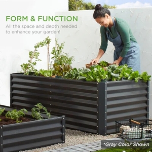 Prezzo di fabbrica esterno nuovo stile zincato acciaio sollevato letto da <span class=keywords><strong>giardino</strong></span> per fiori vegetali bordo fioriera 8*2 * 2ft - Product Image 2