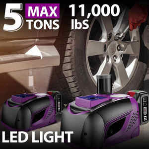 رافعة هيدروليكية تعمل بالبطارية 5 طن-21 فولت 4.0 أمبير مع مصابيح LED لسيارة SUV/الإصلاح والصيانة - Product Image 6