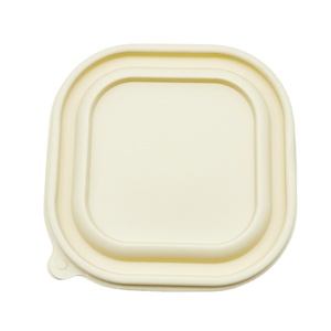 Tazón Cuadrado de Almidón de Maíz Ecológico y Económico con Tapa, Desechable y Biodegradable - Product Image 3