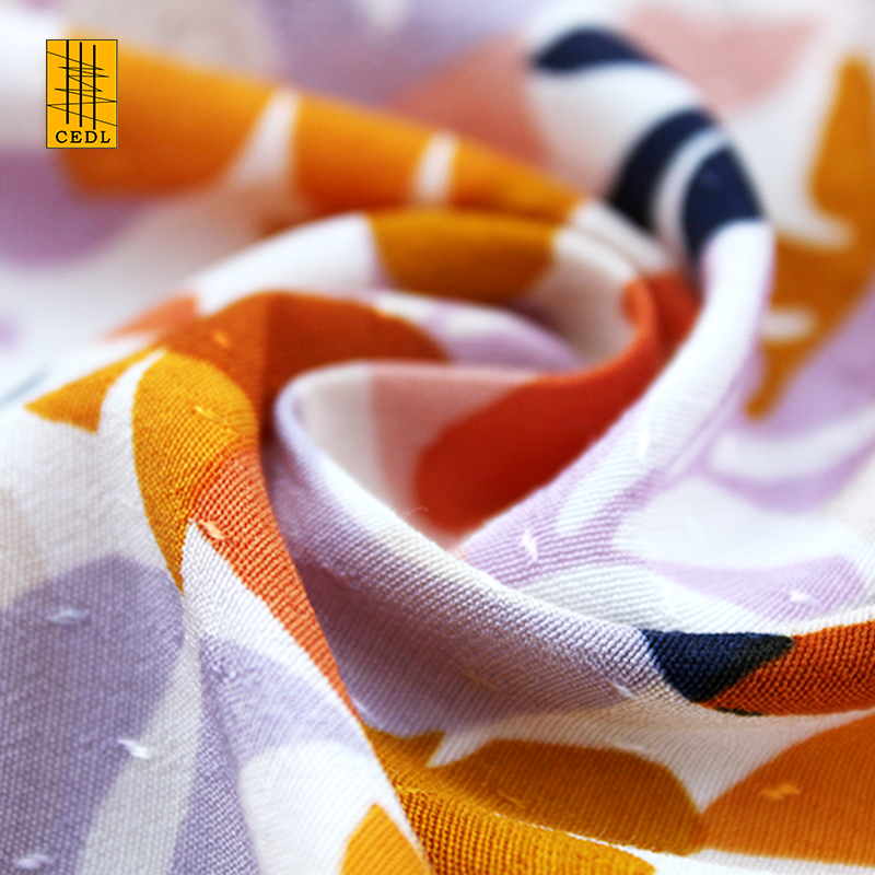 Фабричная вискоза, искусственная пряжа, крашеный принт, жаккардовая ткань для платья, рубашки, юбки FSC