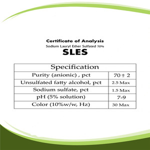 Trung Quốc Nhà sản xuất cung cấp chất tẩy rửa nguyên liệu sodium lauryl ether Sulphate SLES 70% texapon N70 CAS: 68585 - Product Image 4