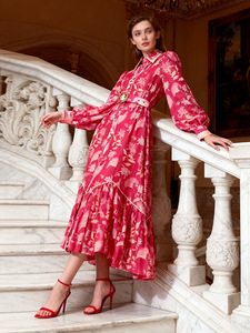 Vestido Largo Estampado <span class=keywords><strong>de</strong></span> Moda Francesa para <span class=keywords><strong>Mujer</strong></span>, Estilo Vacacional, Primavera 2026, Siete Colores - Product Image 2