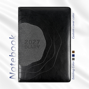 Diario de Cuero en Blanco A5, Cuaderno de Tapa Dura con Encuadernación Cosida, Logotipo Personalizado en Relieve, Agenda 2027, Regalo Corporativo Empresarial - Product Image 1